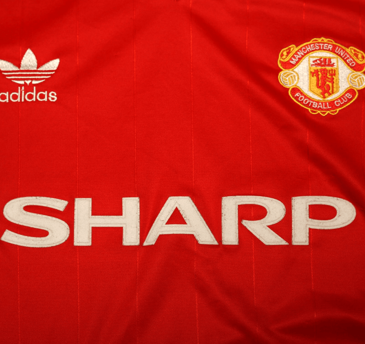 1983/84 ROBSON #7 Manchester United Home adidas Originals Football Shirt (M/L)