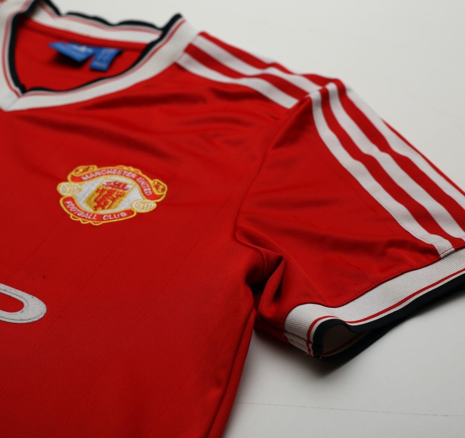 1983/84 ROBSON #7 Manchester United Home adidas Originals Football Shirt (M/L)