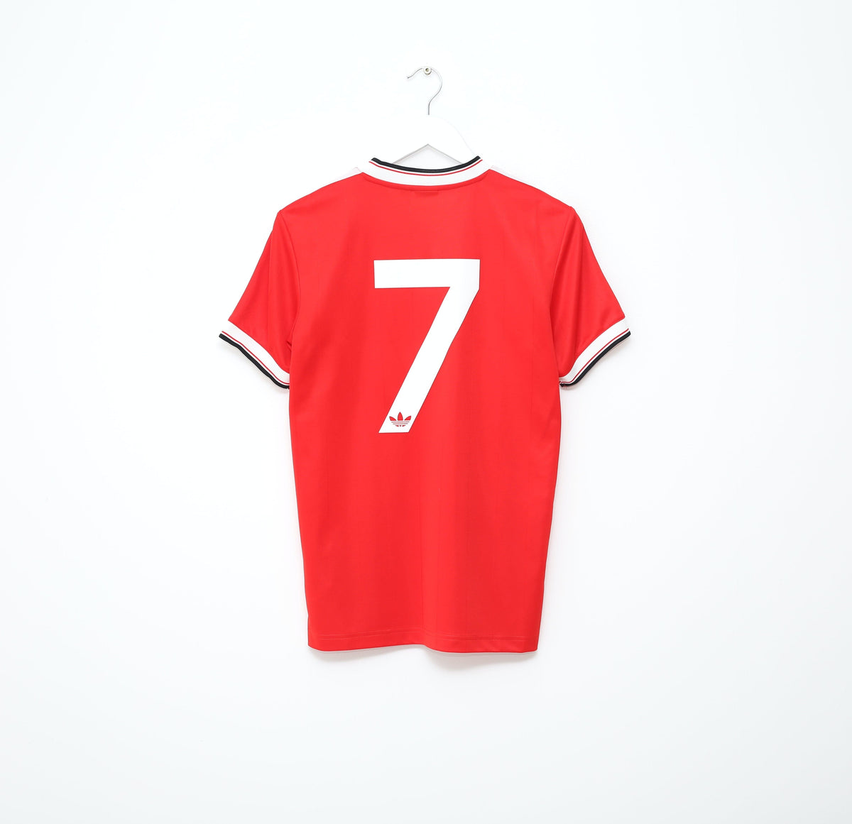 1983/84 ROBSON #7 Manchester United Home adidas Originals Football Shirt (S)