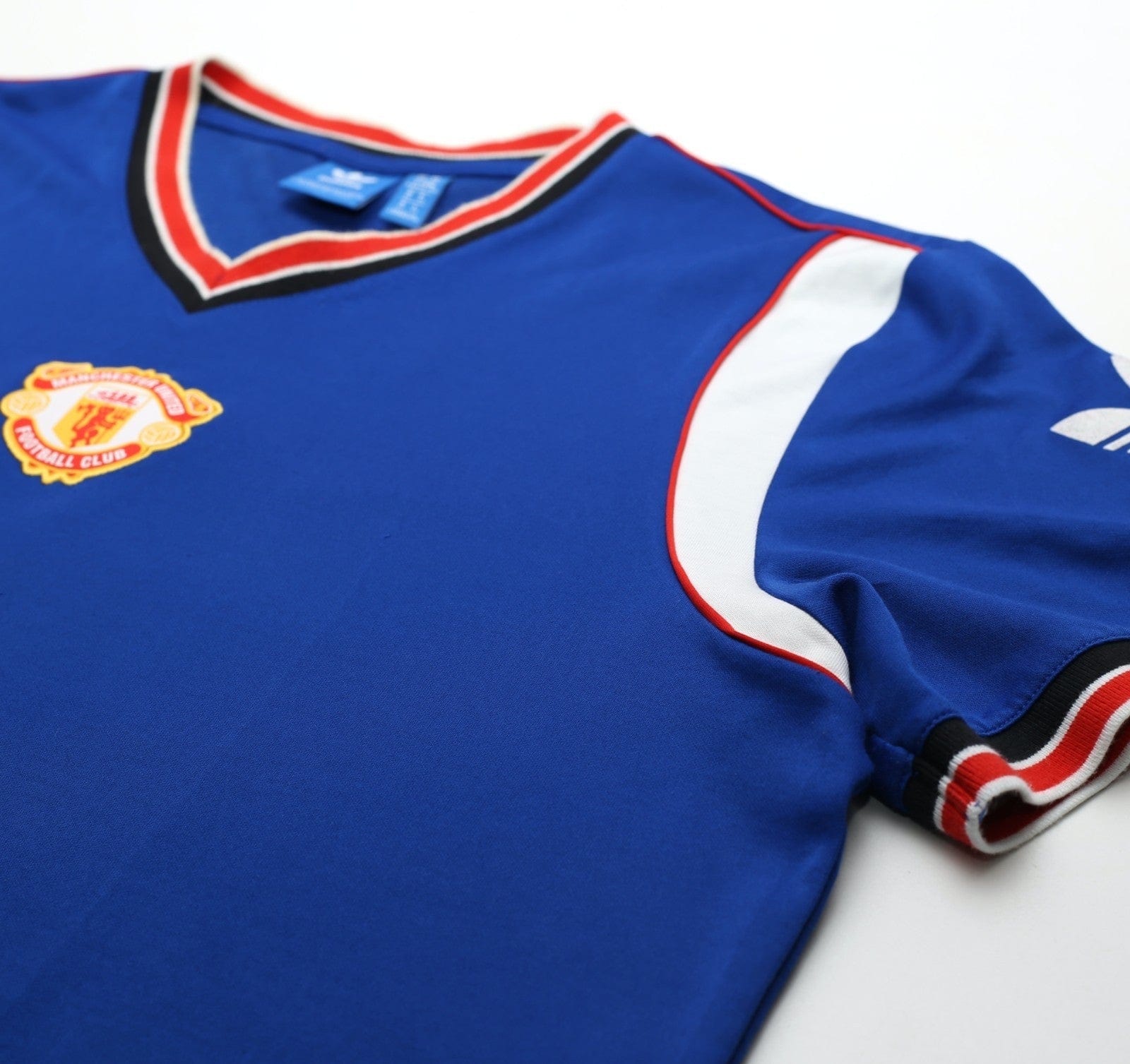 1984/85 ROBSON #7 Manchester United adidas Originals Away Football Shirt (L/XL)