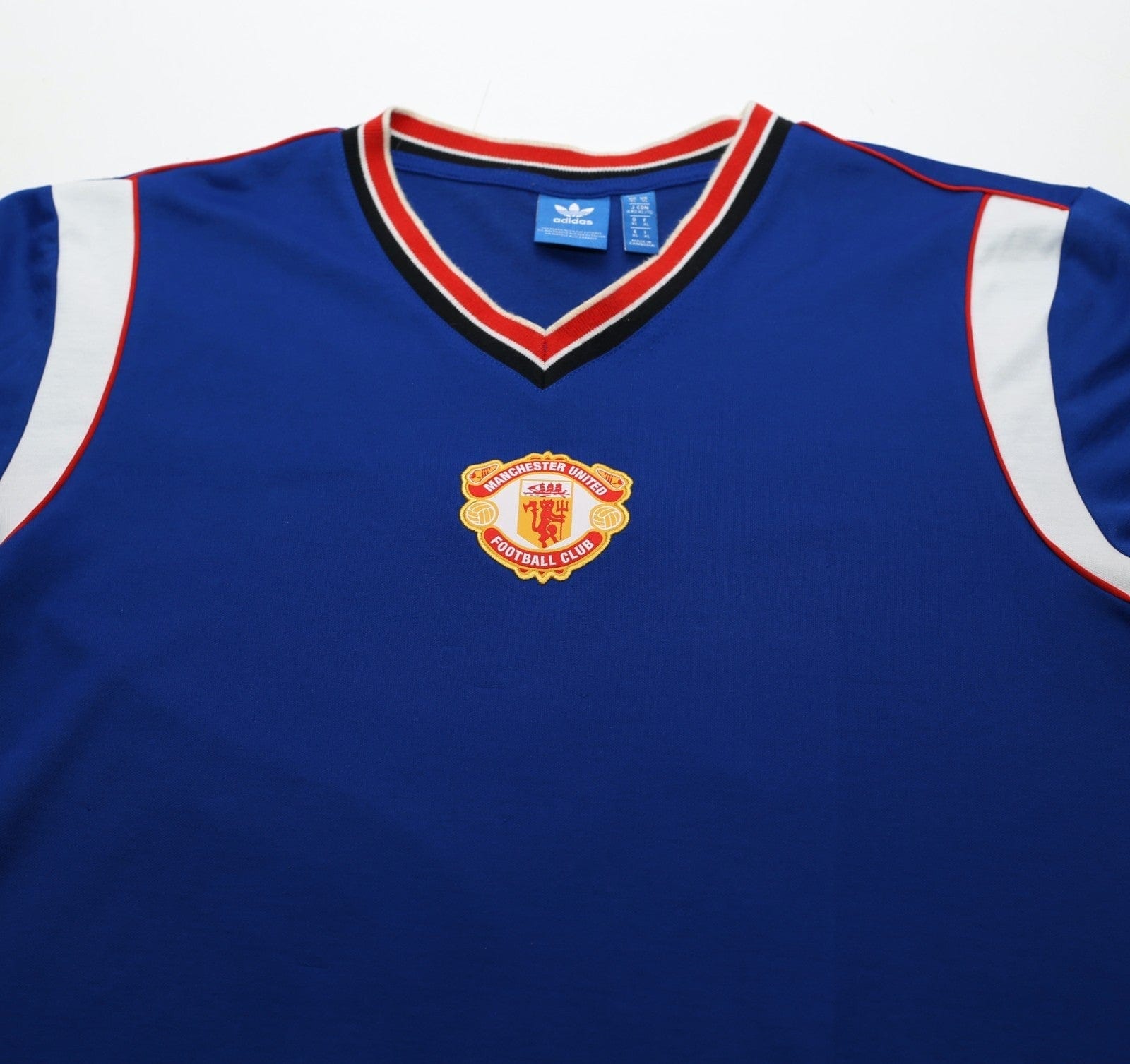 1984/85 ROBSON #7 Manchester United adidas Originals Away Football Shirt (L/XL)