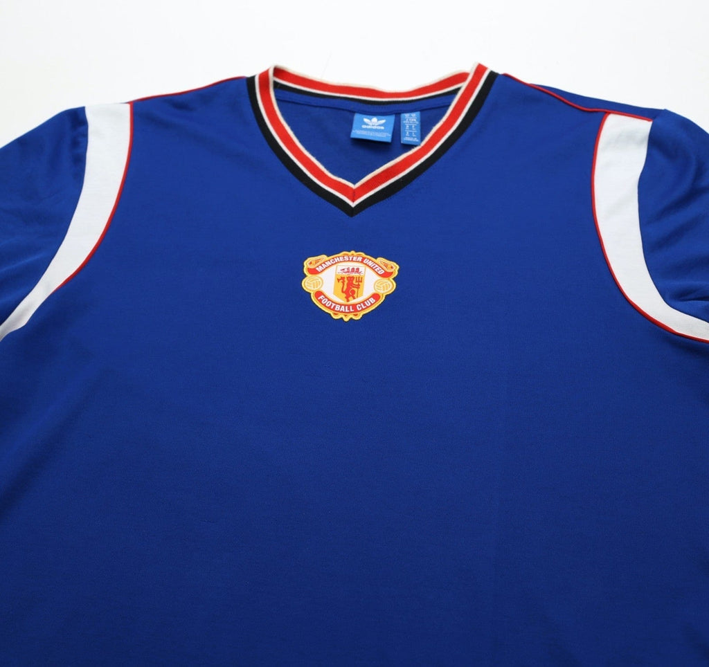 1984/85 ROBSON #7 Manchester United adidas Originals Away Football Shirt (L/XL)