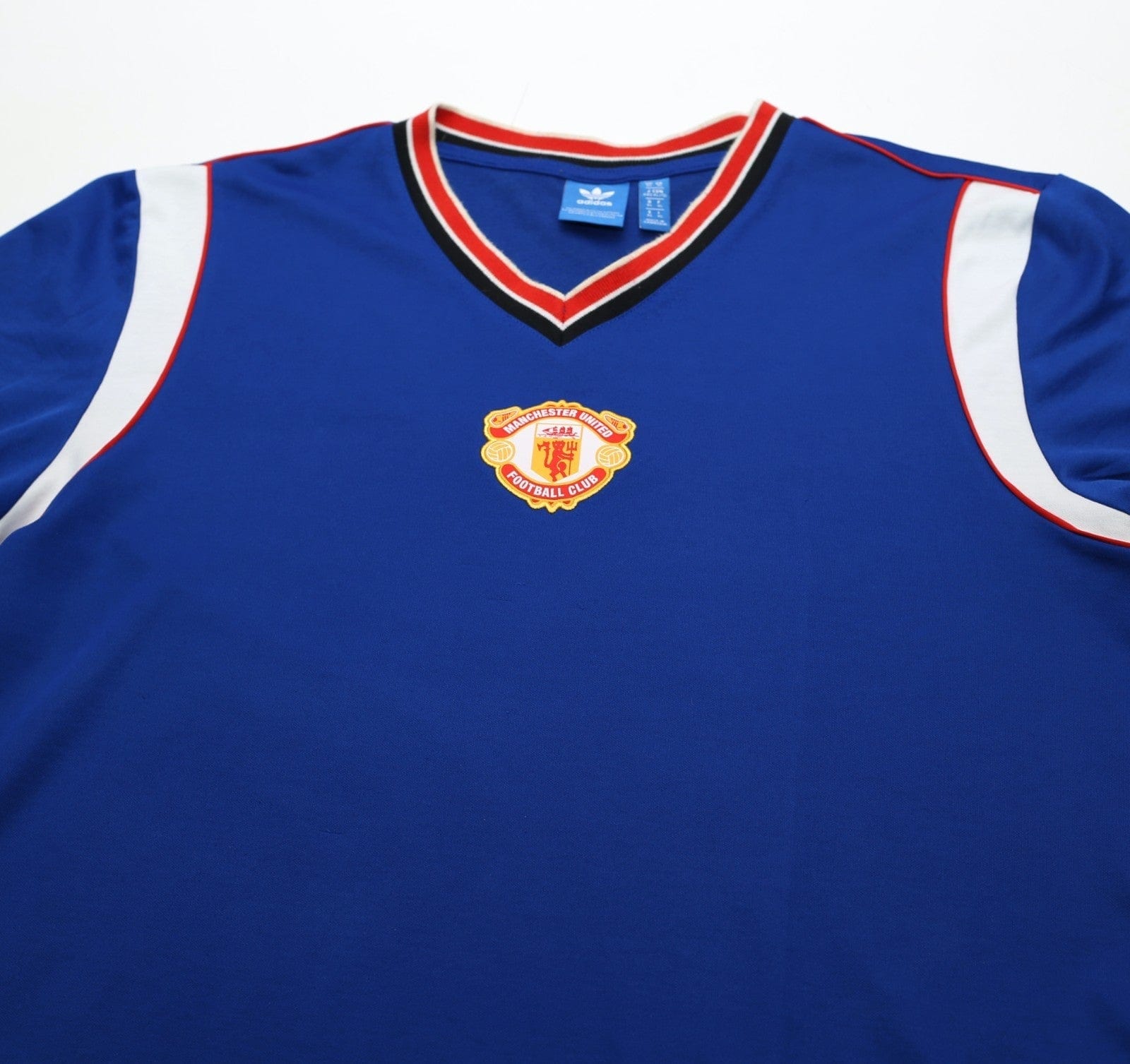 1984/85 ROBSON #7 Manchester United adidas Originals Away Football Shirt (L/XL)