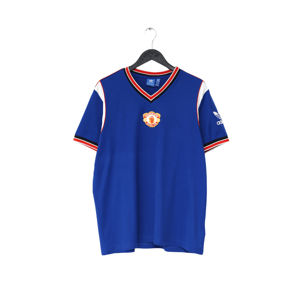 1984/85 ROBSON #7 Manchester United adidas Originals Away Football Shirt (L/XL)