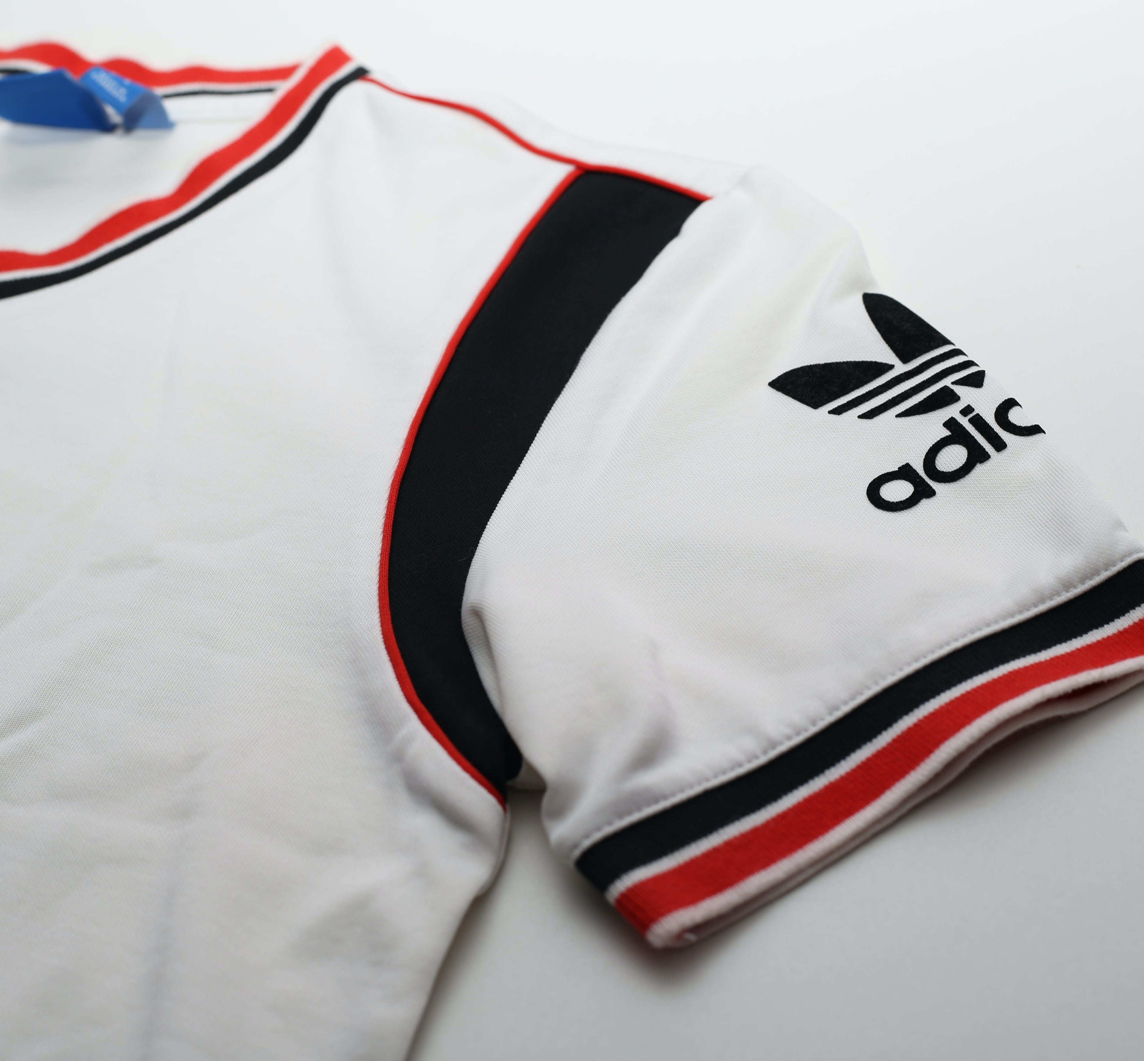 1984/85 ROBSON #7 Manchester United adidas Originals Away Football Shirt (S)