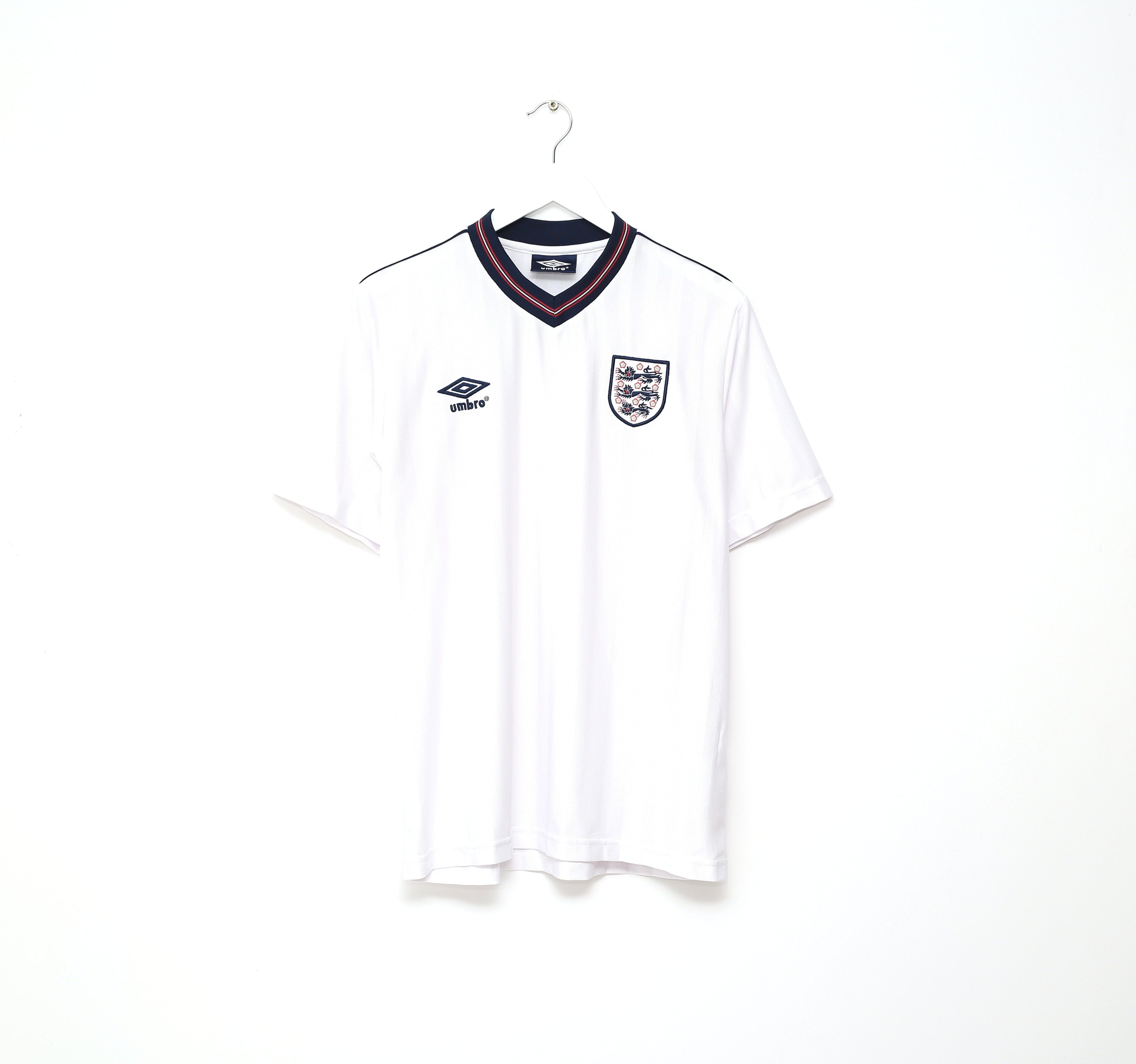 1984/87 ENGLAND Retro Umbro Home Football Shirt (M) Mexico World Cup 1