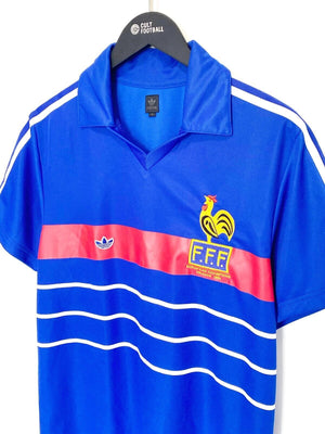 1984 FRANCE Retro adidas Originals Home Football Shirt (M) Platini Era