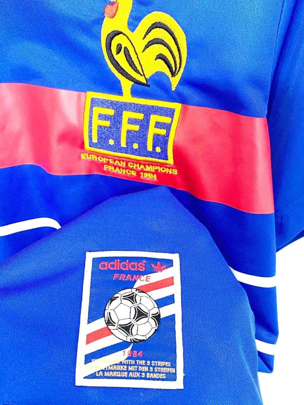 1984 FRANCE Retro adidas Originals Home Football Shirt (M) Platini Era