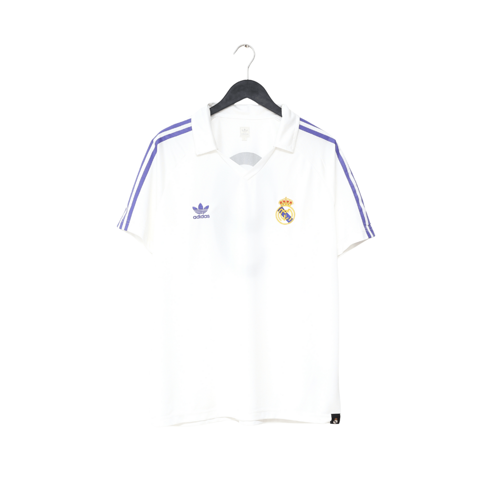1985/86 SANCHEZ #9 Real Madrid Retro adidas Originals Home Football Shirt (L)