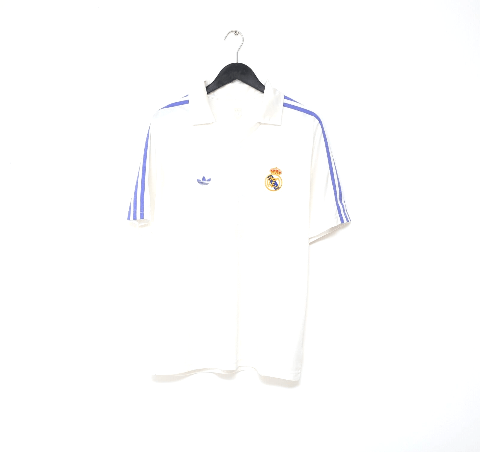 1985/86 SANCHEZ #9 Real Madrid Retro adidas Originals Home Football Shirt (L)