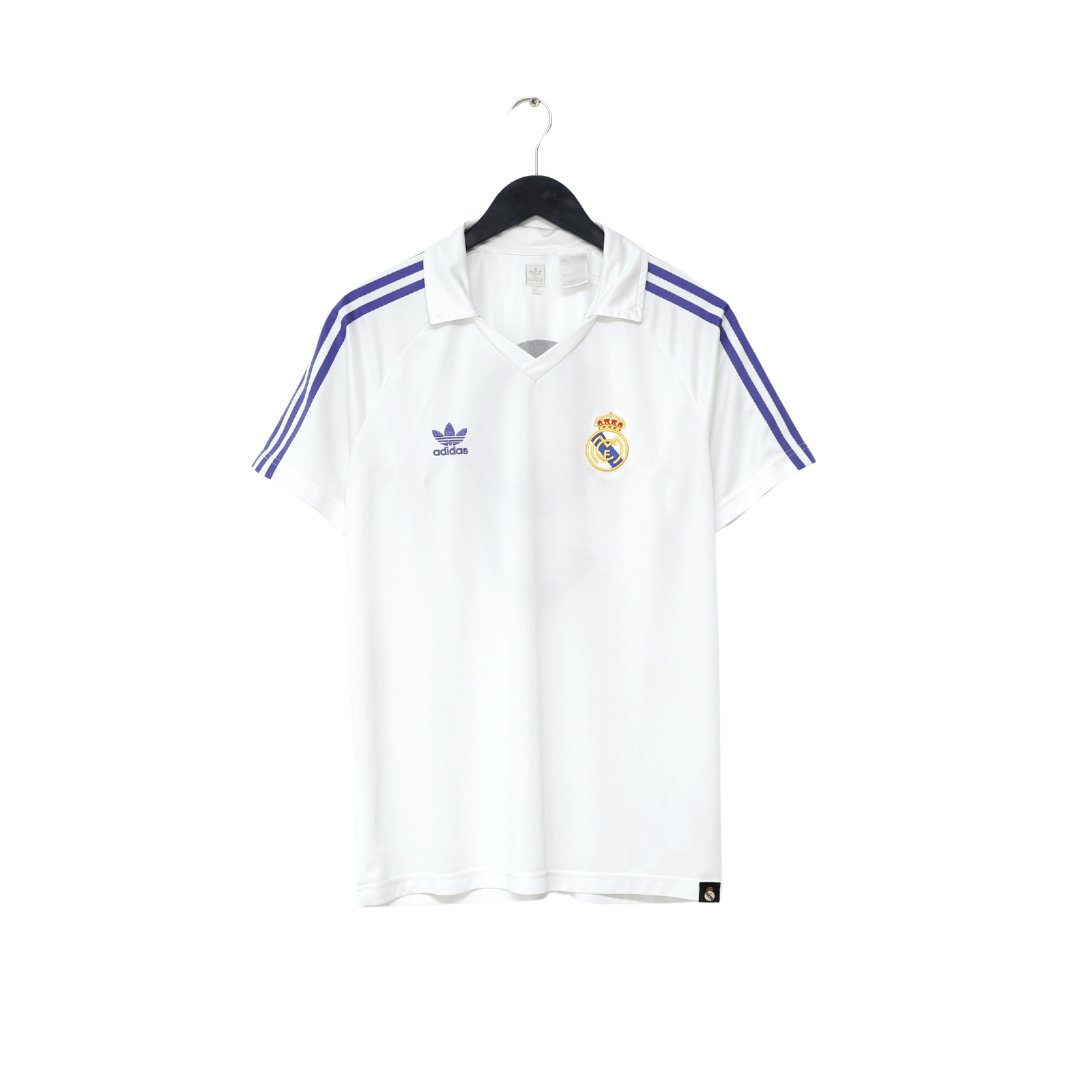 1985/86 SANCHEZ #9 Real Madrid Retro adidas Originals Home Football Shirt (M)