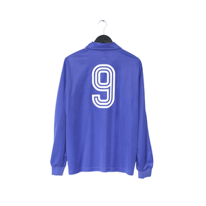 1985/86 SANCHEZ #9 Real Madrid Retro adidas Originals LS Away Football Shirt (L)