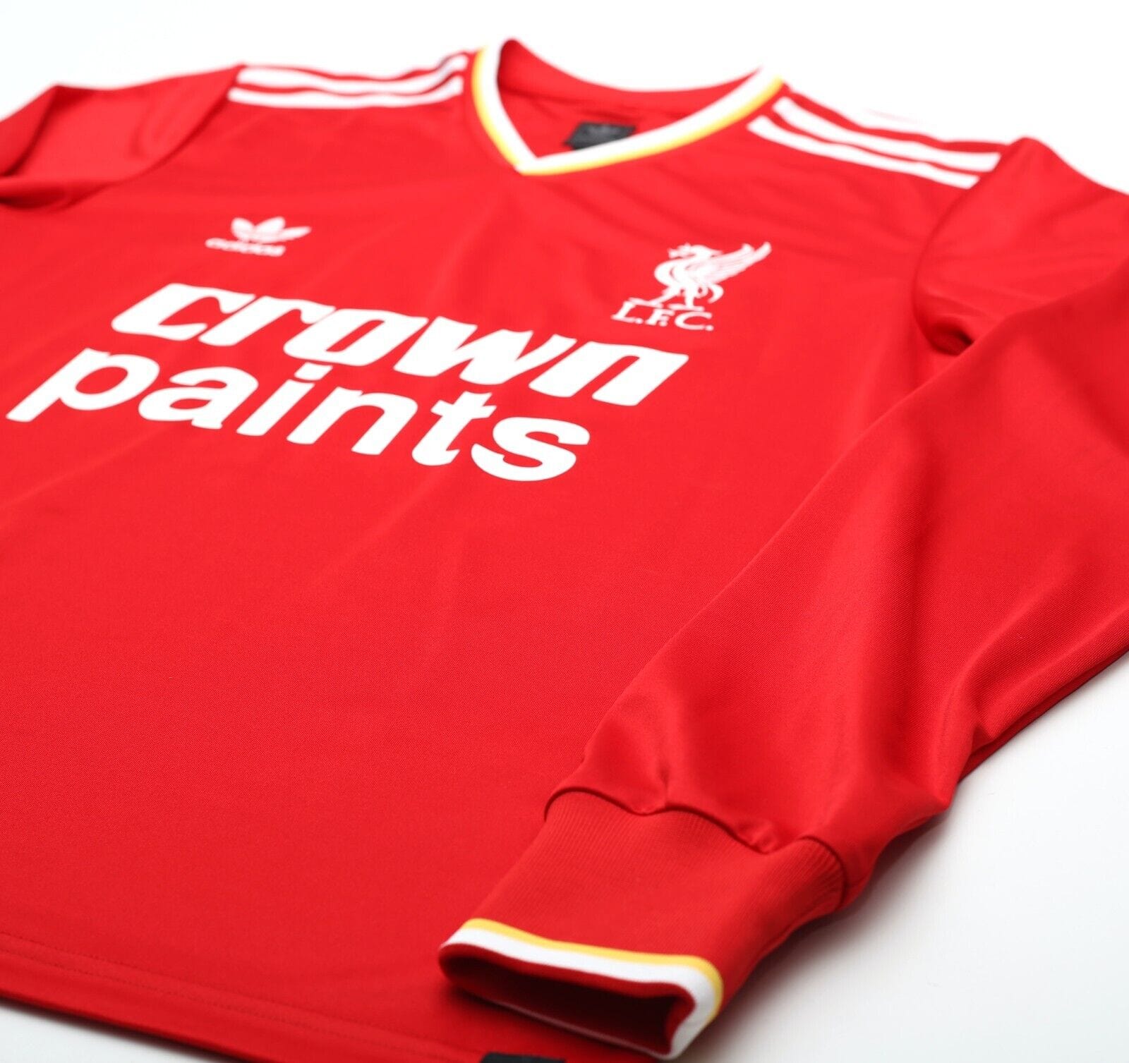 1985/87 DALGLISH #7 Liverpool Retro adidas Originals Home Football Shirt (M)