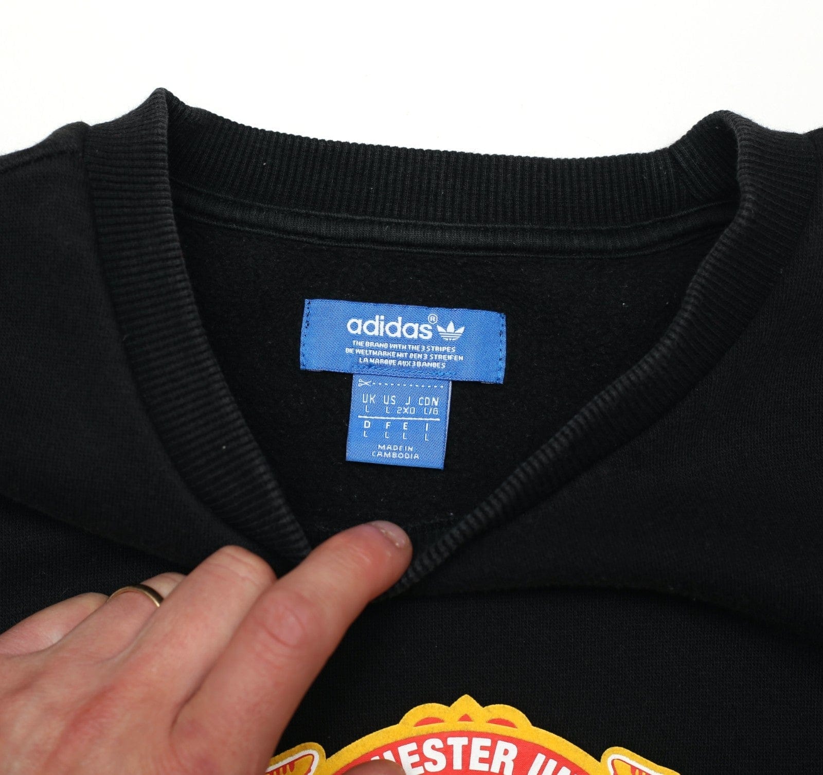 1985 Inspired MANCHESTER UNITED Retro adidas Originals Sweatshirt (L)