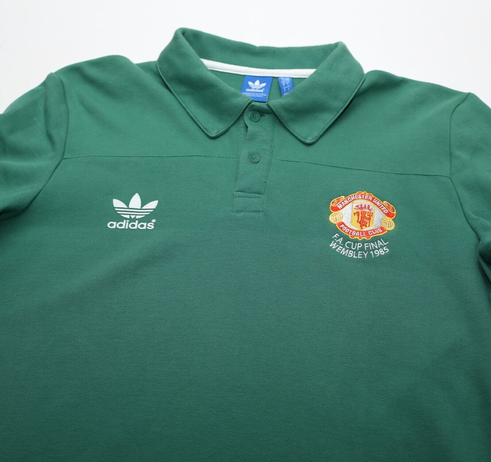 1985 MANCHESTER UNITED adidas Originals FA Cup Goalkeeper Football Shirt (L)