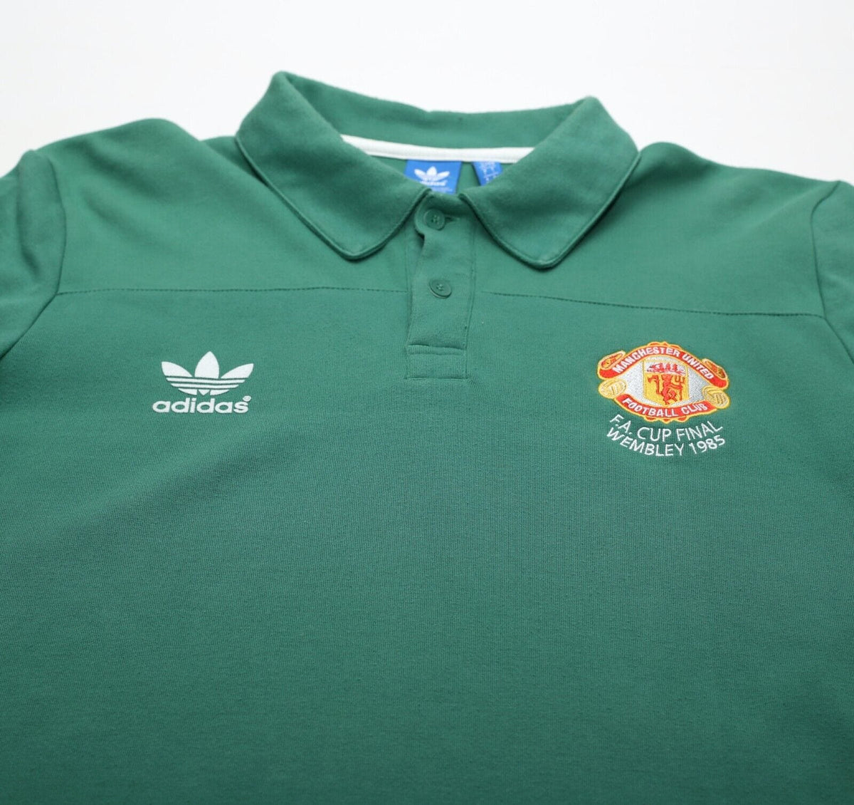 1985 MANCHESTER UNITED adidas Originals FA Cup Goalkeeper Football Shirt (L)