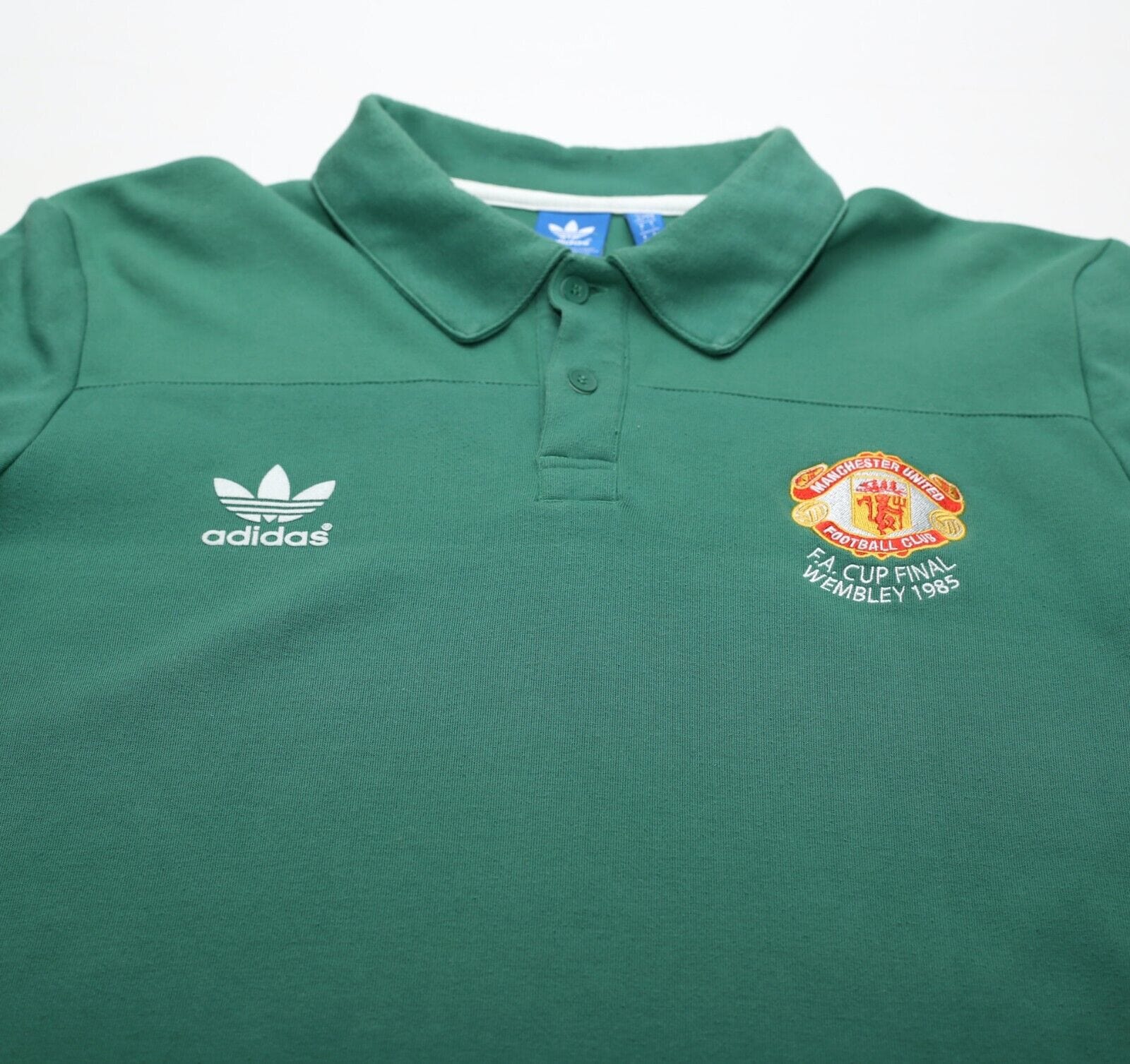 1985 MANCHESTER UNITED adidas Originals FA Cup Goalkeeper Football Shirt (L)