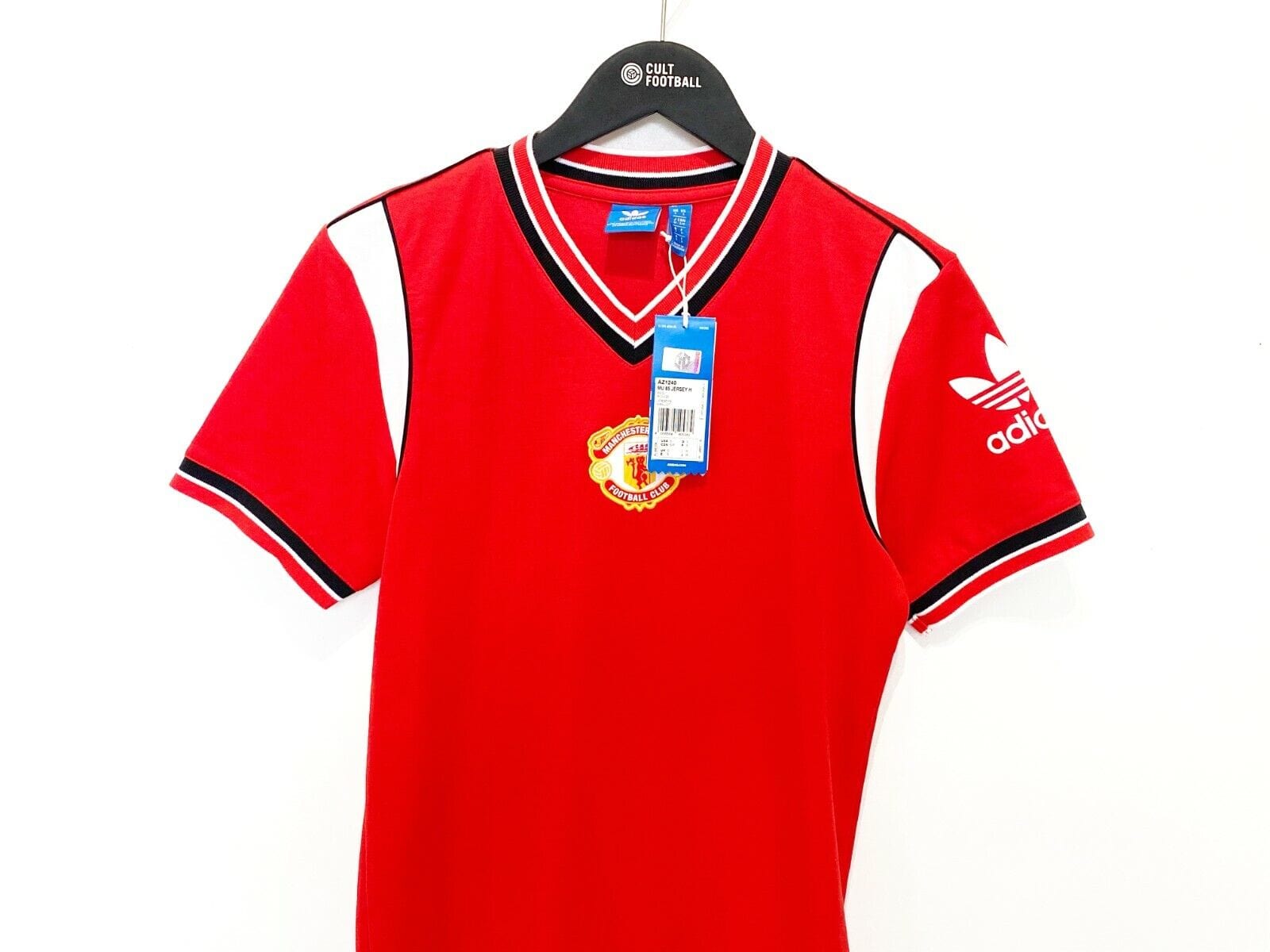 1985 McGRATH #5 Manchester United adidas Originals FA Cup Football Shirt S BNWT