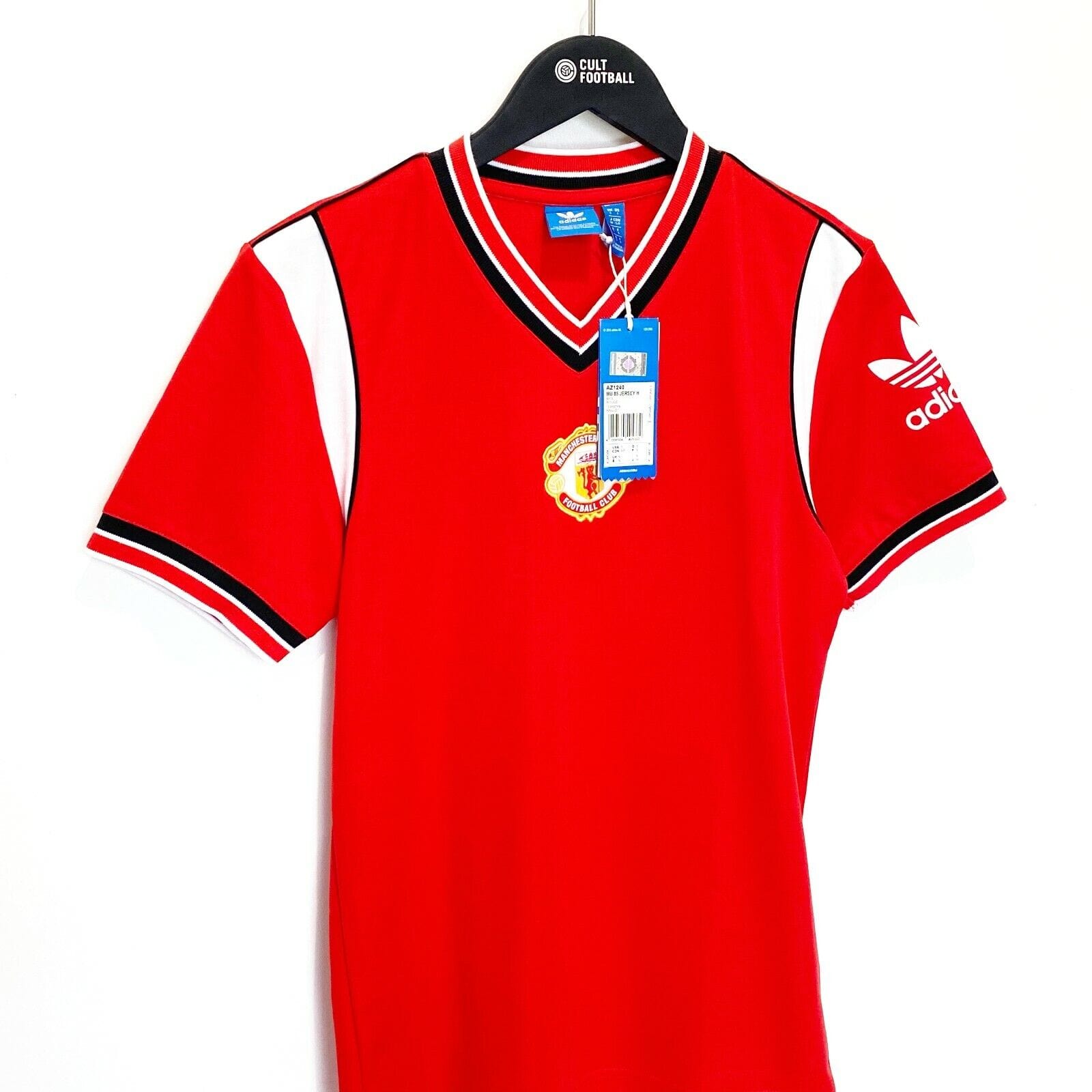 1985 McGRATH #5 Manchester United adidas Originals FA Cup Football Shirt S BNWT