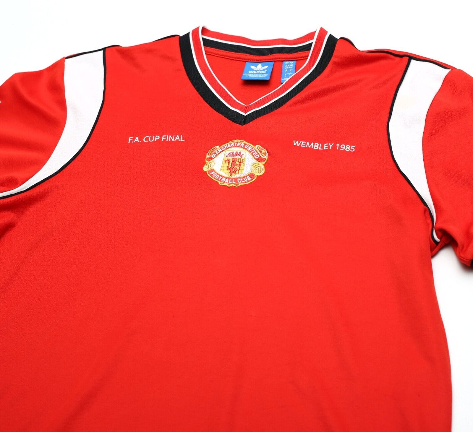 1985 ROBSON #7 Manchester United adidas Originals FA Cup Football Shirt (M/L)