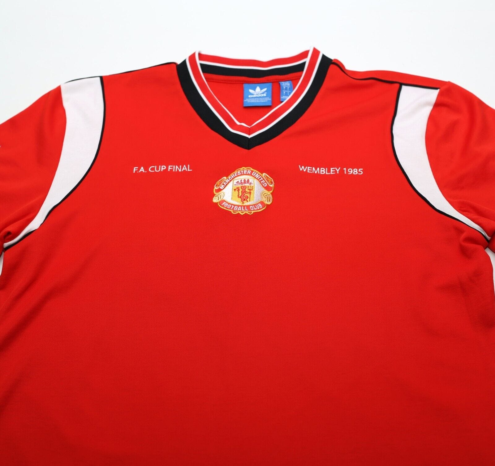 1985 ROBSON #7 Manchester United adidas Originals FA Cup Football Shirt (M/L)