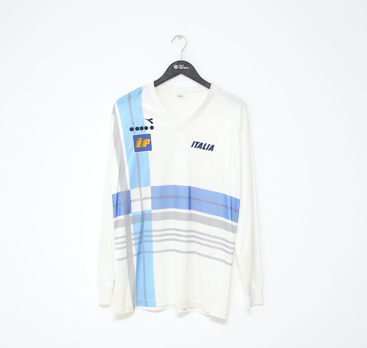 1986/88 ITALY Vintage Diadora Player Issue Football Training Shirt Jersey (L)