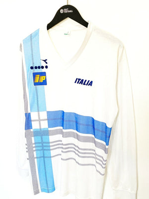 1986/88 ITALY Vintage Diadora Player Issue Football Training Shirt Jersey (L)