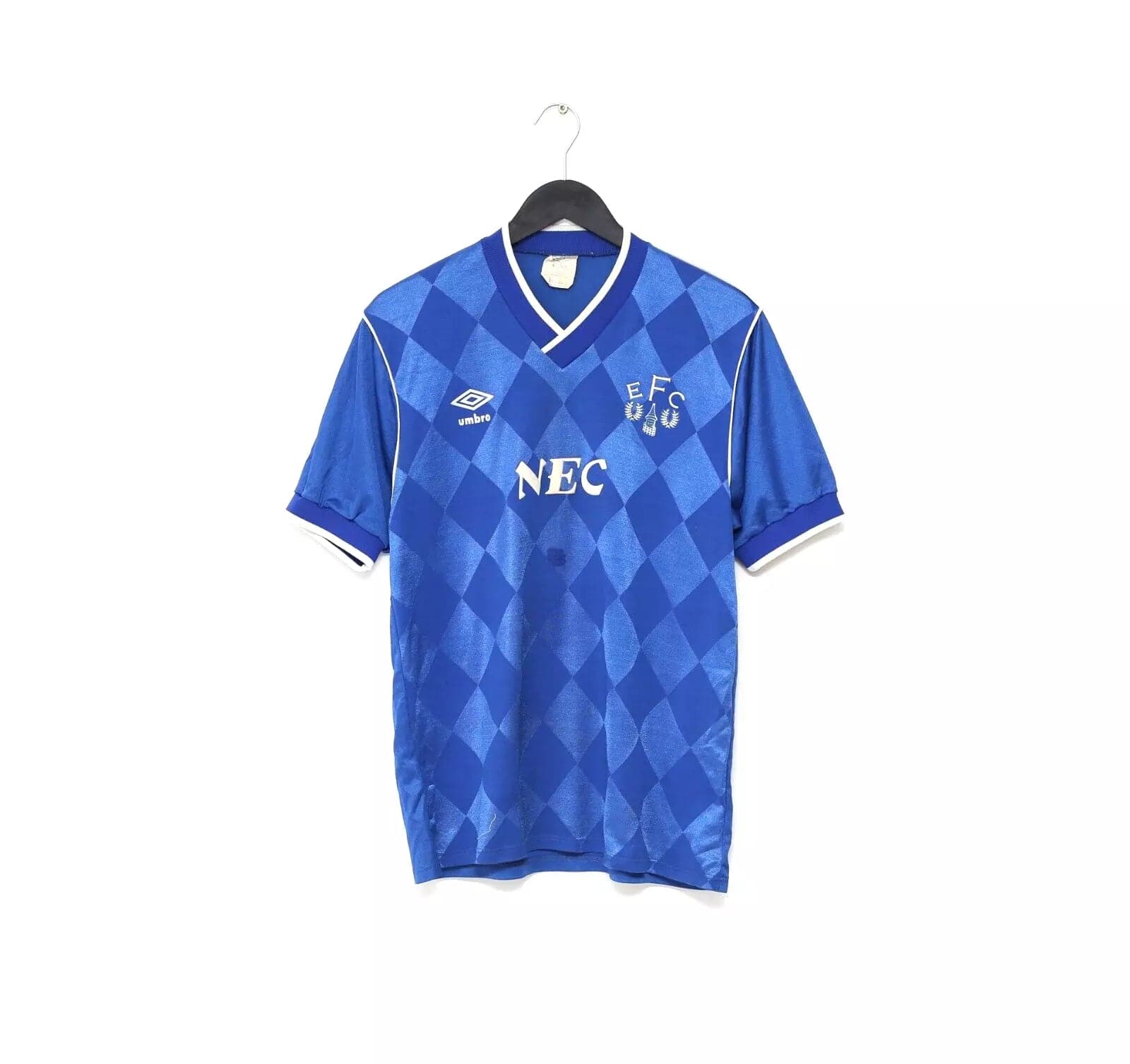 1986/89 EVERTON Vintage Umbro Home Football Shirt Jersey (M)