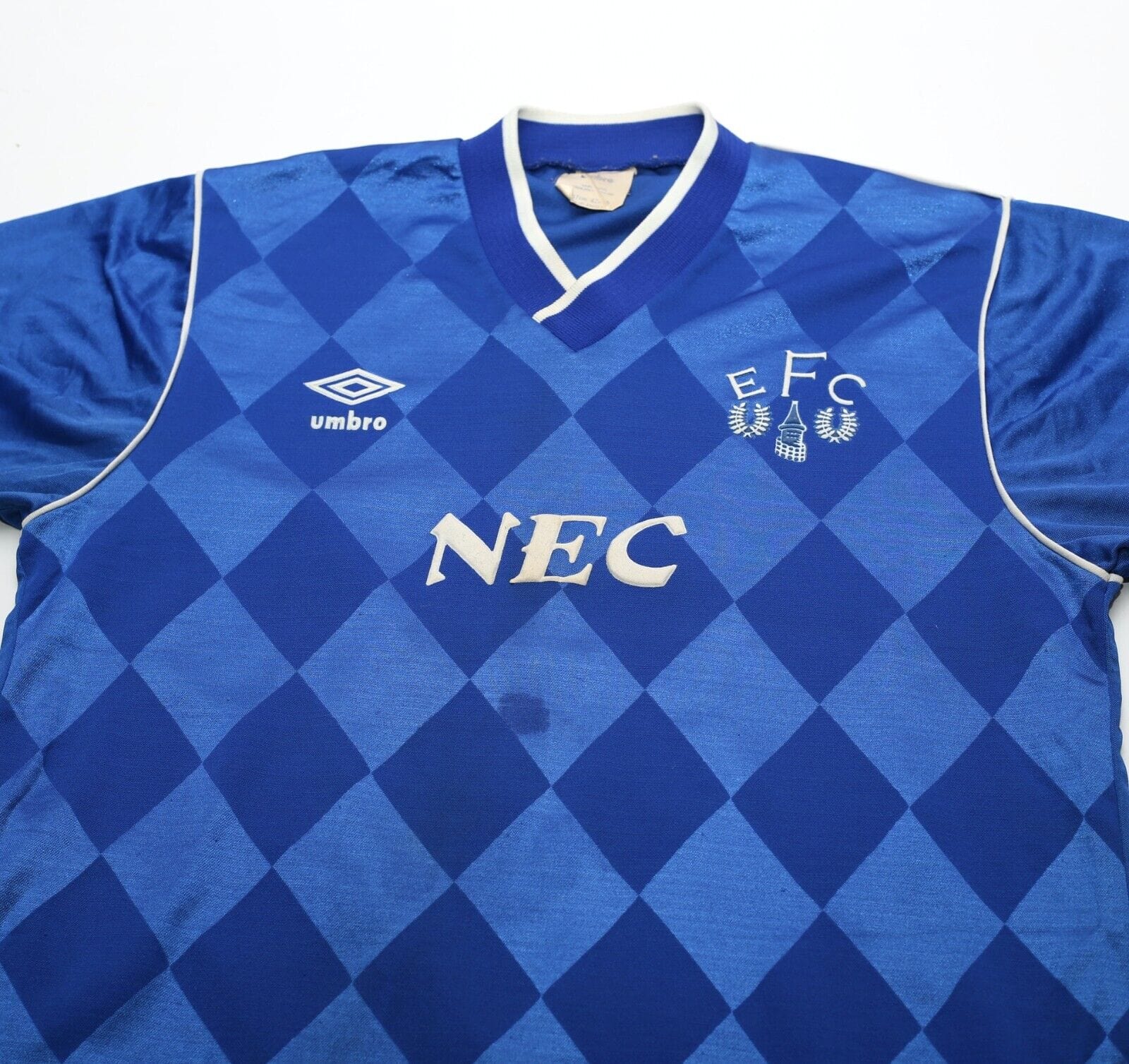 1986/89 EVERTON Vintage Umbro Home Football Shirt Jersey (M)