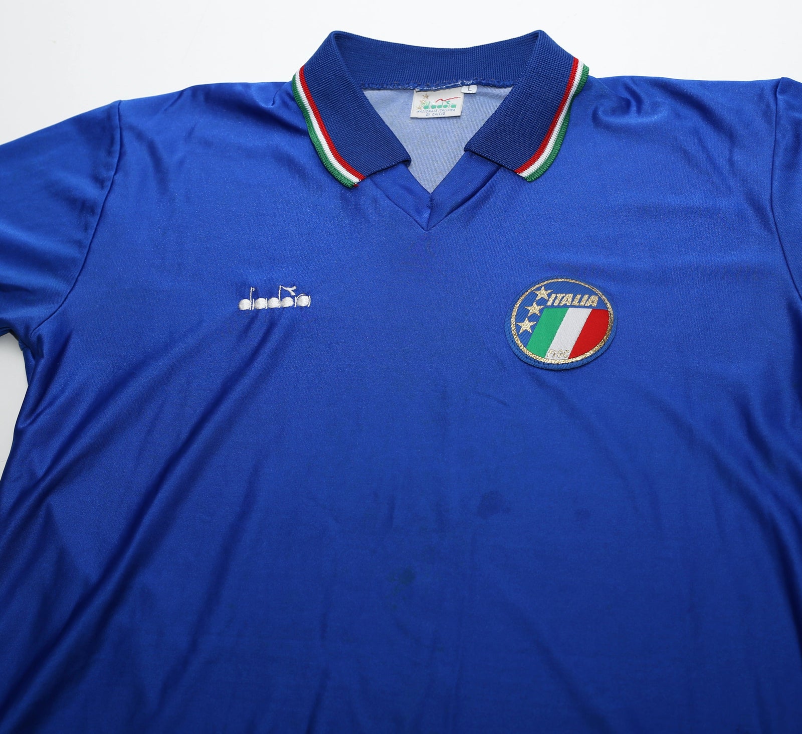 1986/90 ITALY Vintage Diadora Home Football Shirt Italia 90 (M/L)