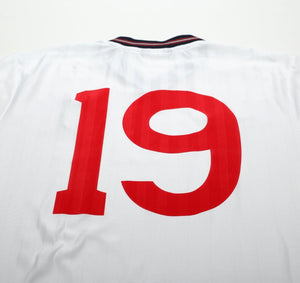 1986 BARNES #19 England Retro Umbro Home Football Shirt (L) Mexico World Cup