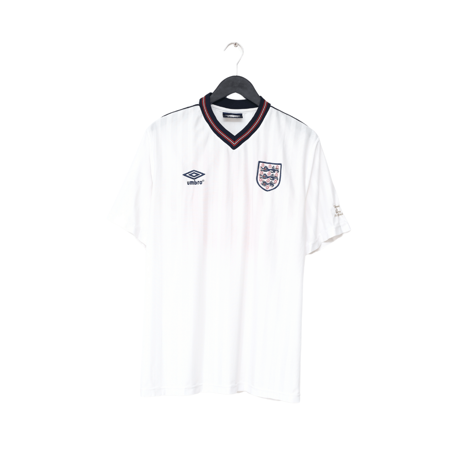1986 BARNES #19 England Retro Umbro Home Football Shirt (L) Mexico World Cup