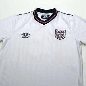 1986 Barnes #19 England Retro Umbro Home Football Shirt (S) Mexico World Cup