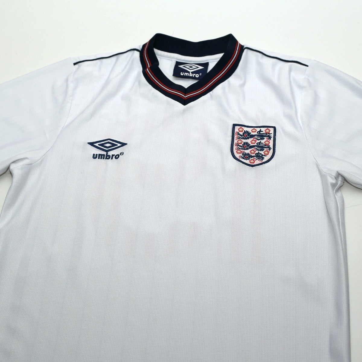 1986 Barnes #19 England Retro Umbro Home Football Shirt (S) Mexico World Cup