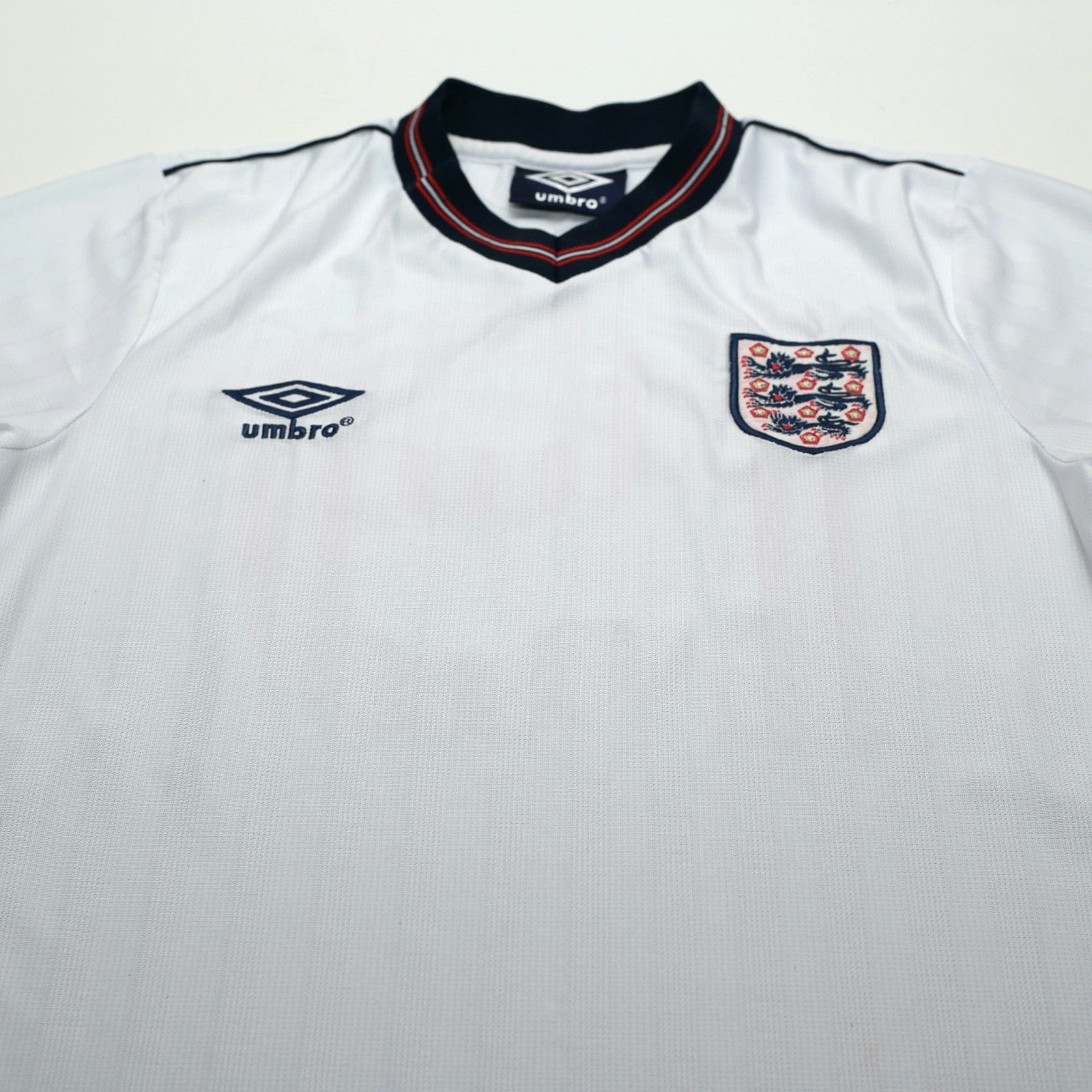 1986 Barnes #19 England Retro Umbro Home Football Shirt (S) Mexico World Cup