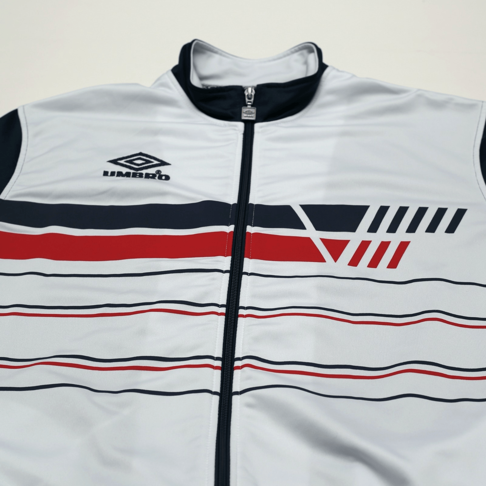1986 England Style Retro Umbro Pro Training Football Track Top Jacket (M/L)