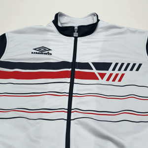 1986 England Style Retro Umbro Pro Training Football Track Top Jacket (M/L)