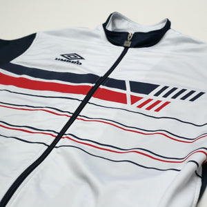 1986 England Style Retro Umbro Pro Training Football Track Top Jacket (M/L)