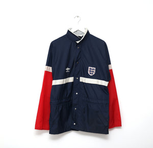 1986 ENGLAND Vintage Umbro Training Rain Jacket (M) Bobby Robson Era