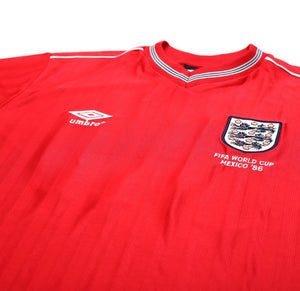1986 LINEKER England #10 Retro Umbro Away Football Shirt (M) Mexico World Cup