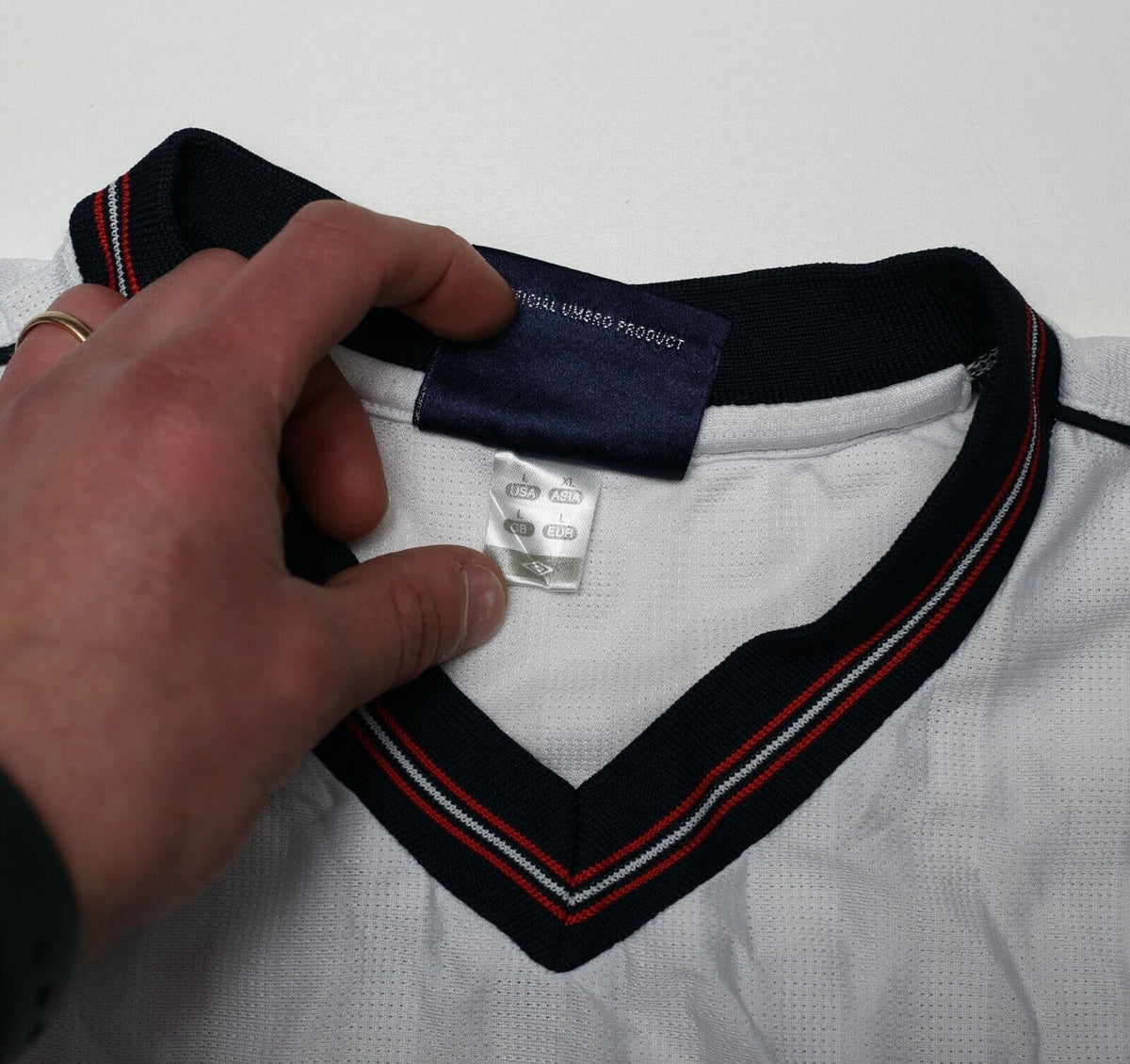 1986 LINEKER England #10 Retro Umbro Home Football Shirt (L) Mexico World Cup