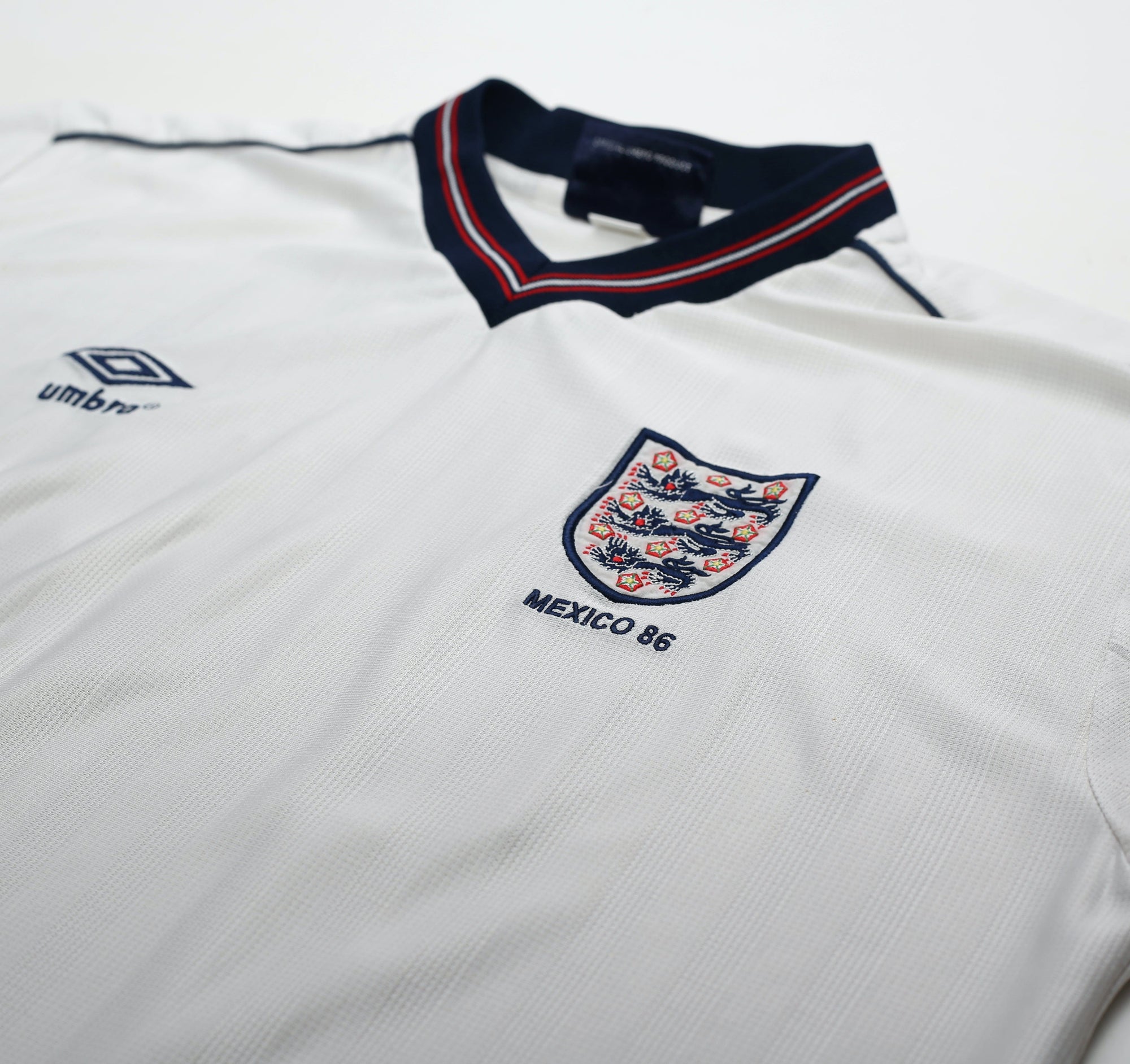 1986 LINEKER England #10 Retro Umbro Home Football Shirt (L) Mexico World Cup