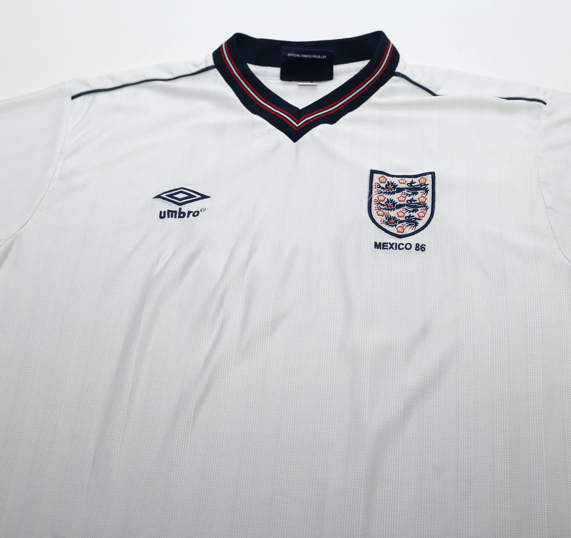 1986 LINEKER England #10 Retro Umbro Home Football Shirt (L) Mexico World Cup