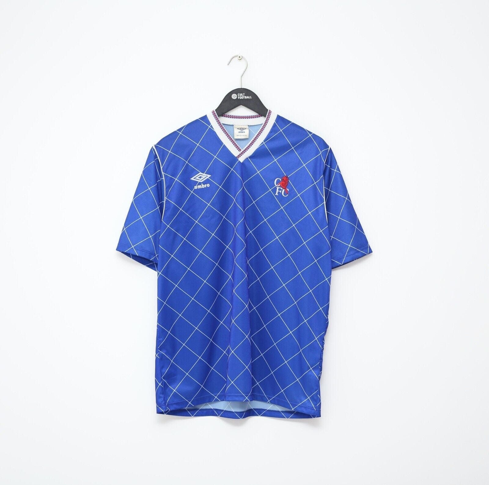 1987/89 CHELSEA Vintage Umbro Home Football Shirt Jersey (L)