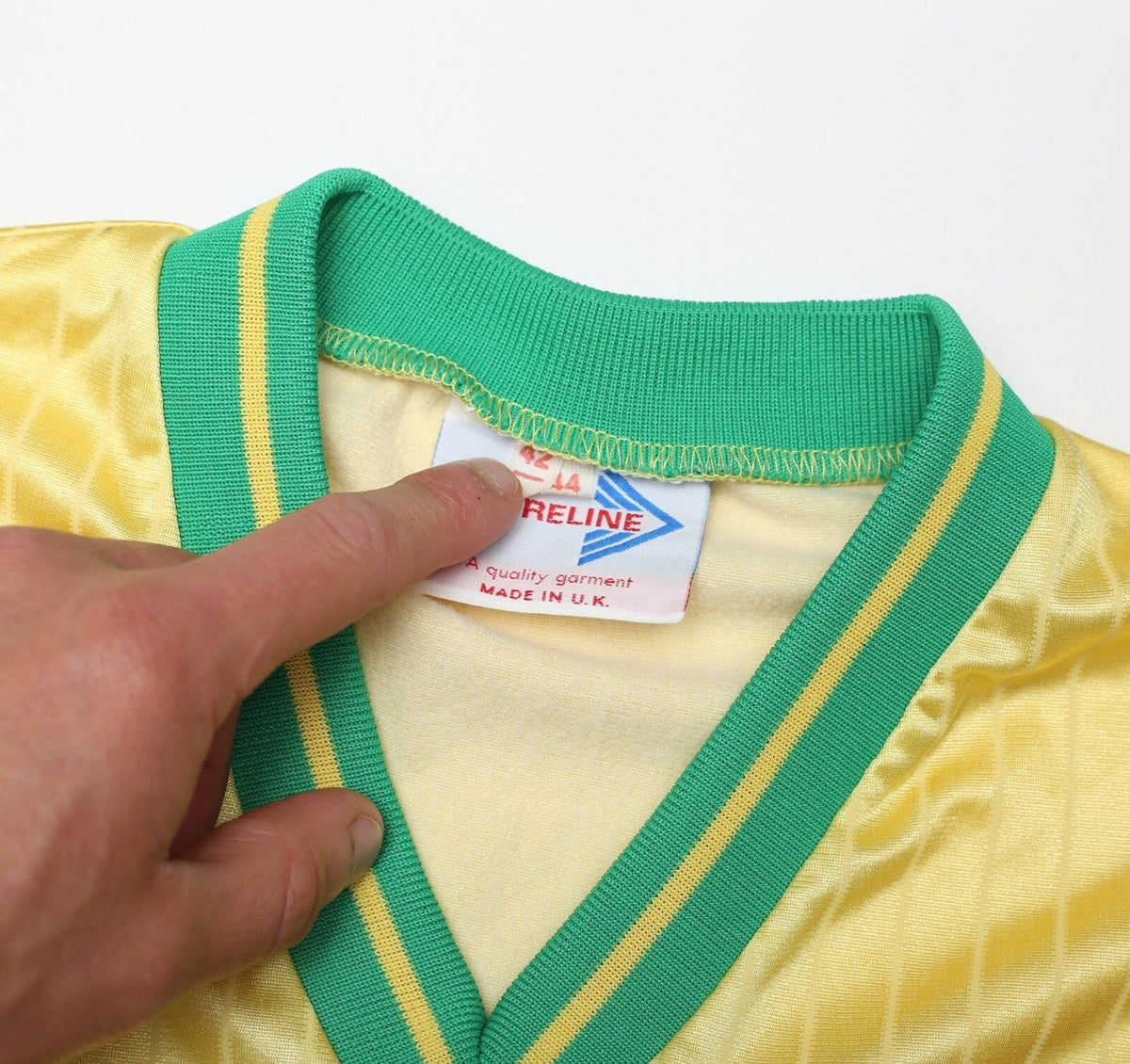 1987/89 NORWICH CITY Vintage Scoreline Home Football Shirt 42 (L)