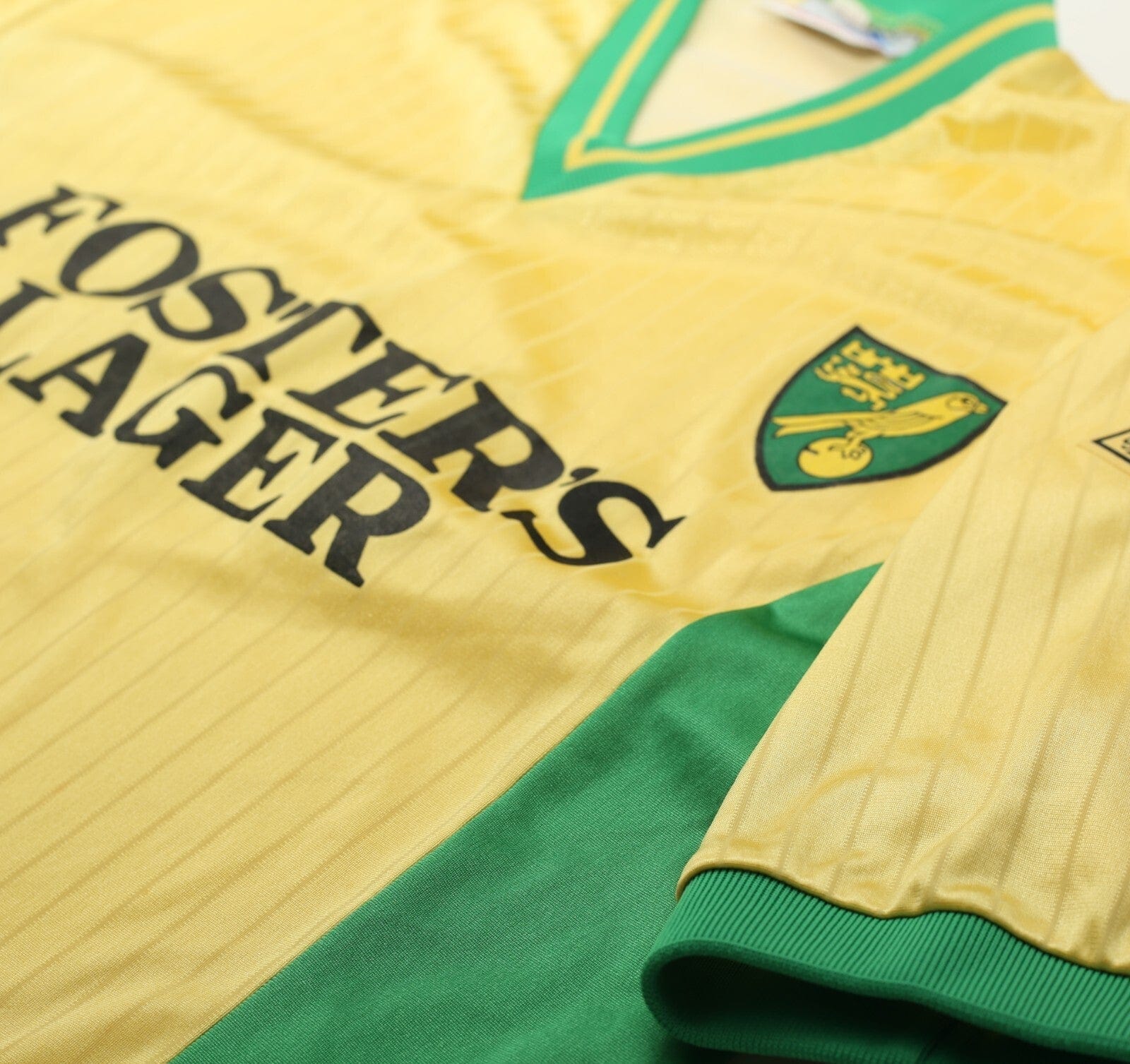 1987/89 NORWICH CITY Vintage Scoreline Home Football Shirt 42 (L)
