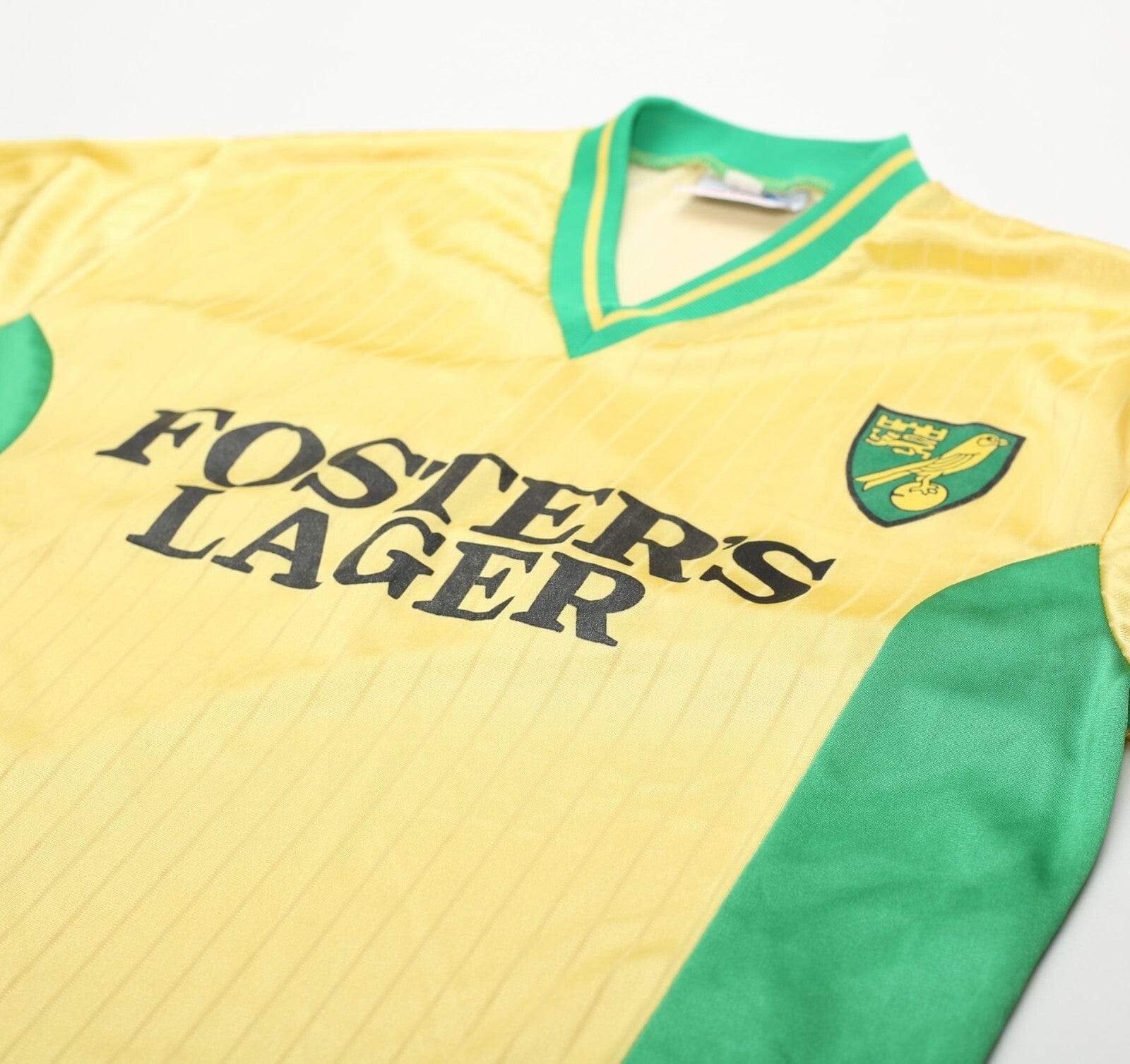 1987/89 NORWICH CITY Vintage Scoreline Home Football Shirt 42 (L)