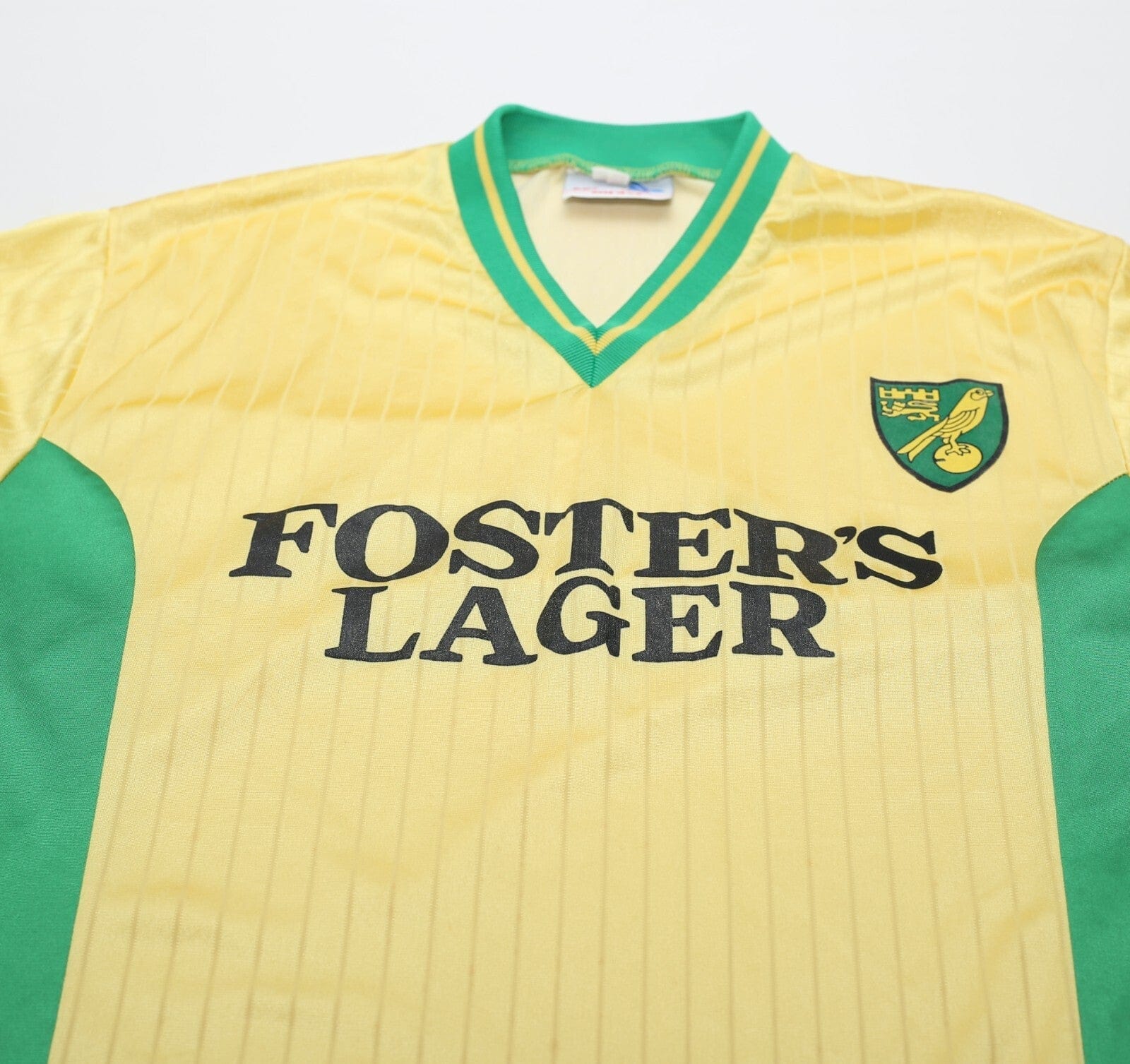 1987/89 NORWICH CITY Vintage Scoreline Home Football Shirt 42 (L)