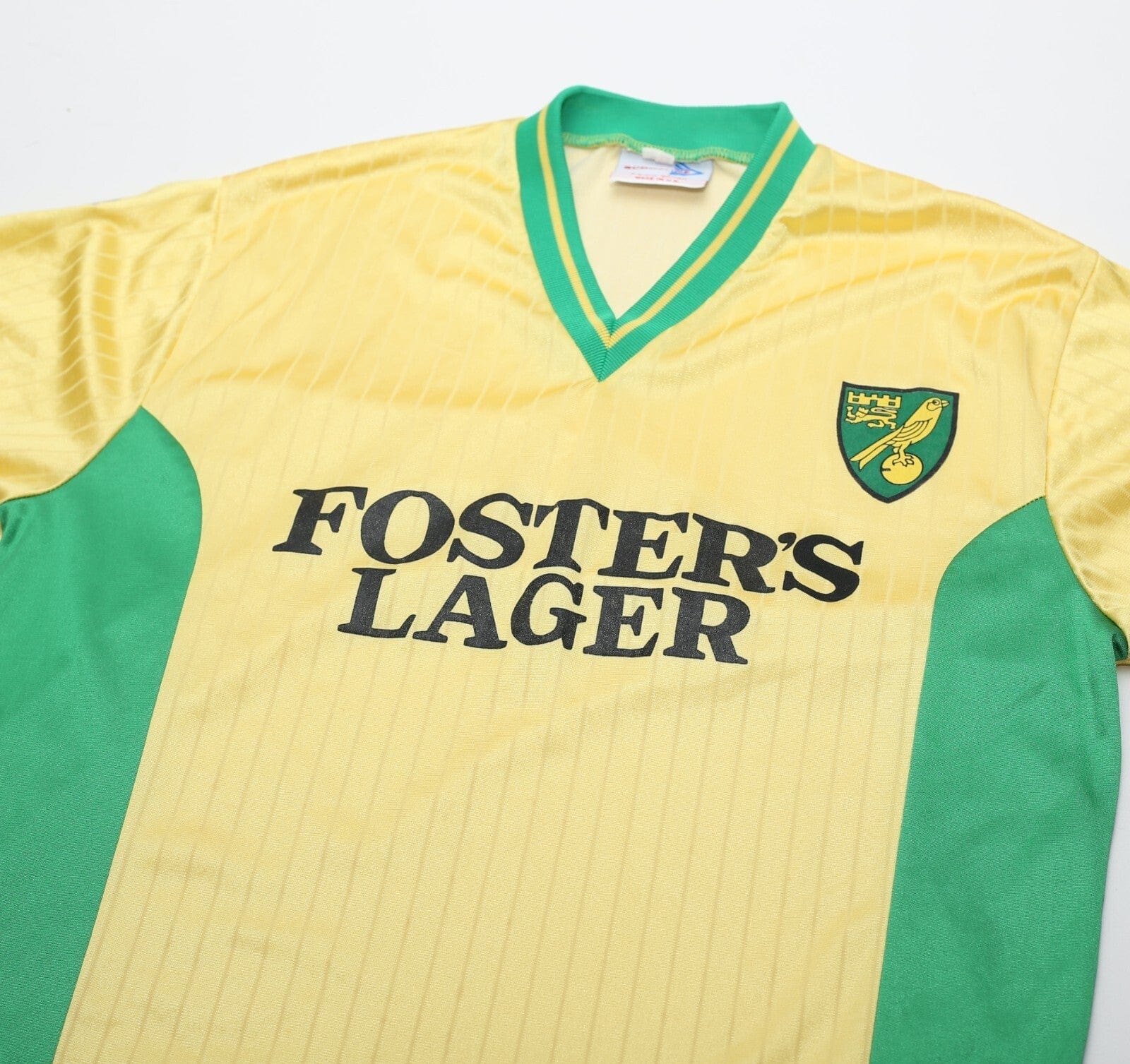 1987/89 NORWICH CITY Vintage Scoreline Home Football Shirt 42 (L)