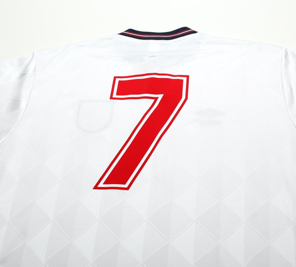1987/90 ROBSON #7 England Retro Umbro Home Football Shirt (L) EURO 88